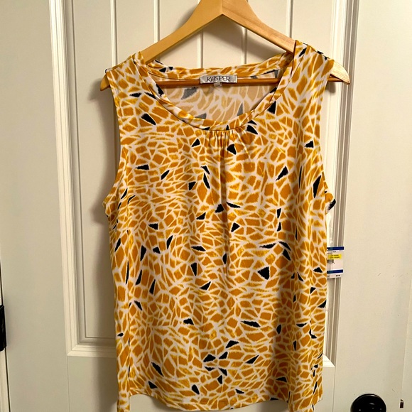 Yellow and black print blouses by Kasper. - Picture 2 of 5